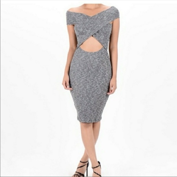 Boutique Dresses & Skirts - 𝘊𝘭𝘰𝘴𝘦𝘥 𝘖𝘶𝘵 🌸Grey Bodycon Dress